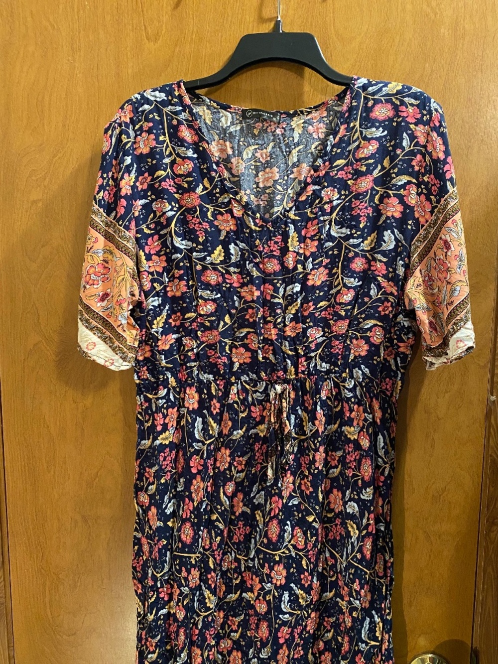 PrettyGarden XL long dark blue floral dress